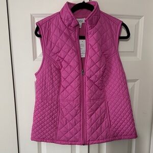 croft & barrow Girls' Hot Pink Quilted Vest
